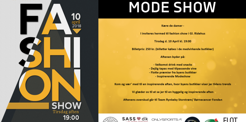 Modeshow  10. april kl. 19:00
